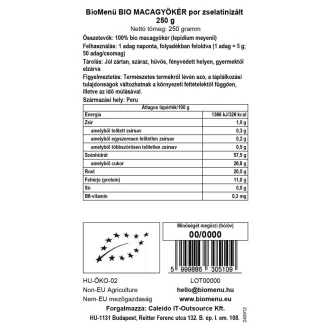 BioMenü proszek z organicznym korzeniem maca żelowany 250 g obraz produktu