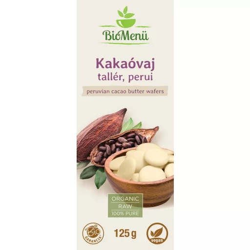 BioMenü ekologiczne tabliczki masła kakaowego peruwiańskiego 125 g etykieta