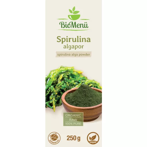 BioMenü Bio SPIRULINA ALGI proszek 250 g etykieta