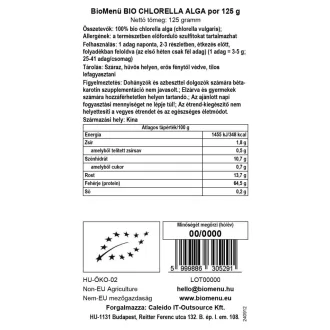 BioMenü ekologiczne proszek z alg chlorella 125 g obraz produktu