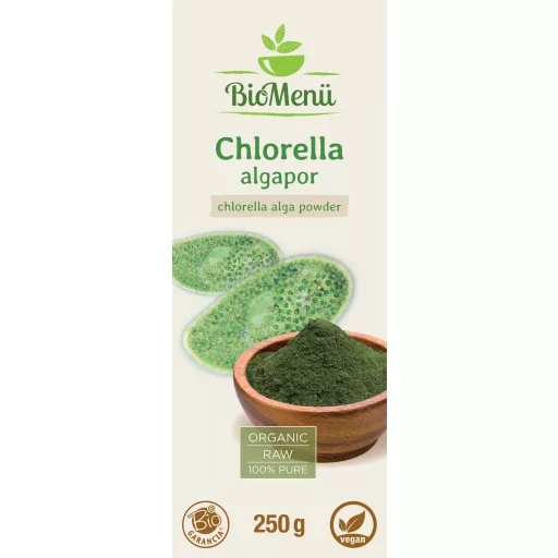 BioMenü ekologiczne proszek z alg chlorella 250 g etykieta