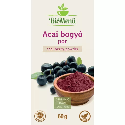 BioMenü proszek z jagód acai bio 60 g etykieta