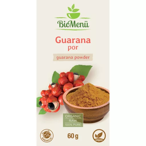 BioMenü bio guarana w proszku 60 g etykieta
