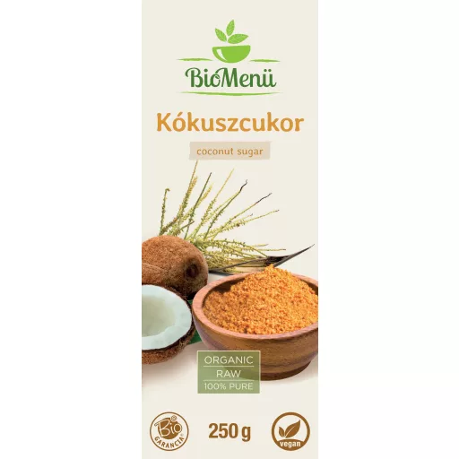 BioMenü organiczny cukier kokosowy 250 g etykieta