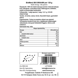 BioMenü ekologiczne proszek brahmi 125 g obraz produktu