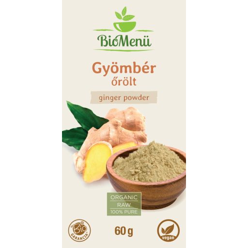 BioMenü organiczny imbir mielony 60 g etykieta