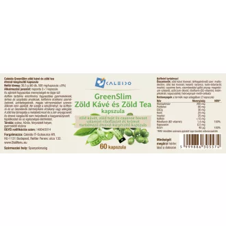 Caleido greenslim zielona kawa i zielona herbata kapsułki 60 szt. obraz produktu