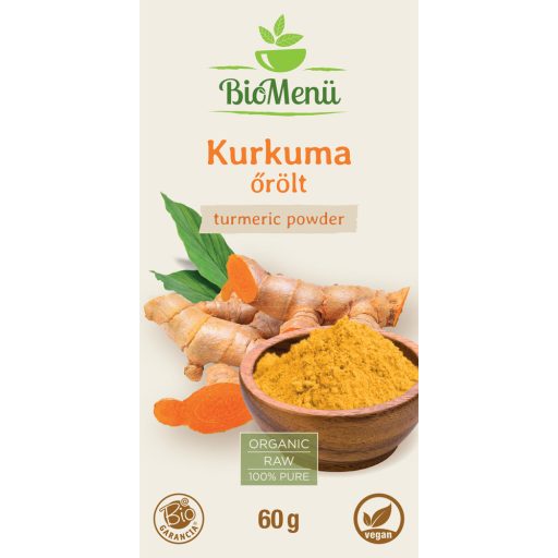 BioMenü kurkuma mielona ekologiczna 60 g etykieta