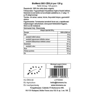 BioMenü proszek z ekologicznej buraki 125 g obraz produktu
