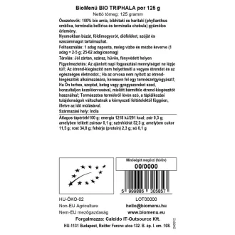 BioMenü proszek triphala ekologiczny 125 g obraz produktu