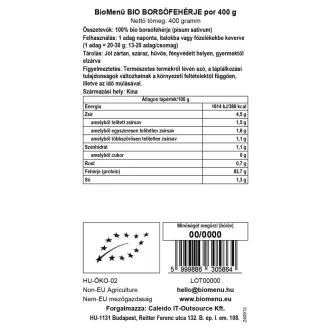 BioMenü ekologiczne proszek z białka grochu 400 g obraz produktu
