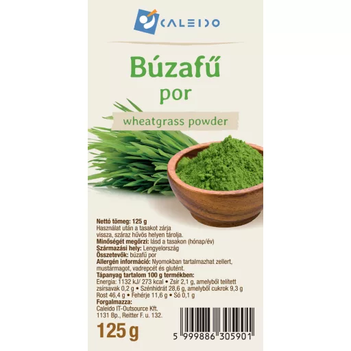 Caleido proszek z trawy pszenicznej 125 g etykieta