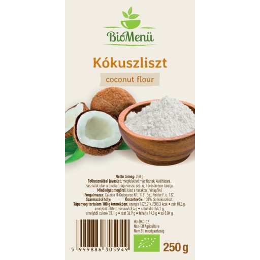 BioMenü organiczna mąka kokosowa 250 g etykieta