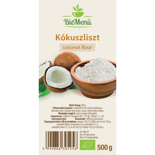 BioMenü organiczna mąka kokosowa 500 g etykieta
