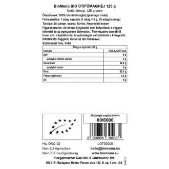 BioMenü łupiny nasion psyllium ekologiczne 125 g obraz produktu