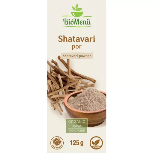 BioMenü proszek z bio shatavari 125 g etykieta