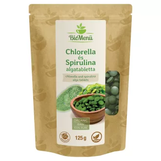 BioMenü ekologiczne tabletki z algami chlorella i spirulina 125 g obraz produktu