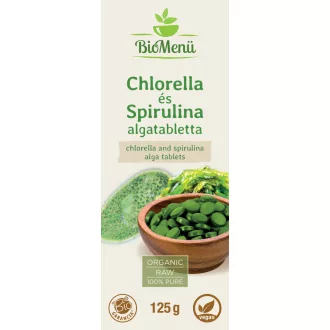 BioMenü ekologiczne tabletki z algami chlorella i spirulina 125 g obraz produktu