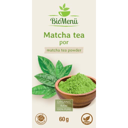 BioMenü ekologiczne proszek z herbaty matcha 60 g etykieta