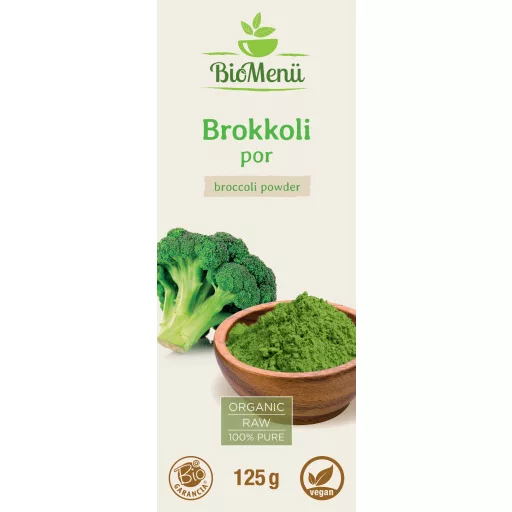 BioMenü ekologiczne proszek z brokułów 125 g etykieta