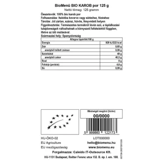 BioMenü ekologiczne mączka z chleba świętojańskiego 125 g obraz produktu