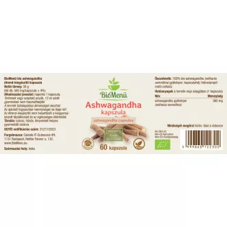 BioMenü ekologiczne kapsułki z ashwagandhą 60 szt. obraz produktu