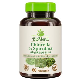 BioMenü ekologiczne kapsułki z algami chlorella i spirulina 60 szt. obraz produktu