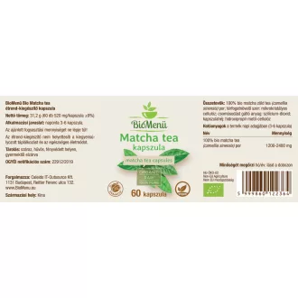 BioMenü ekologiczne kapsułki z herbatą matcha 60 szt. obraz produktu