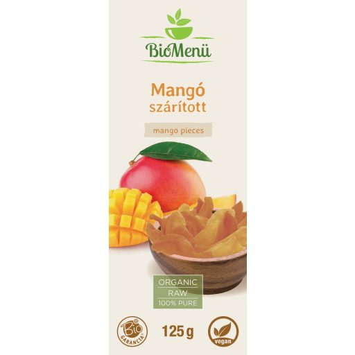 BioMenü ekologiczne mango suszone 125 g etykieta