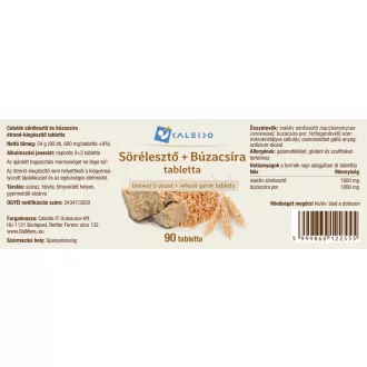 Caleido tabletki z drożdżami piwnymi + kiełkami pszenicy 90 szt. obraz produktu