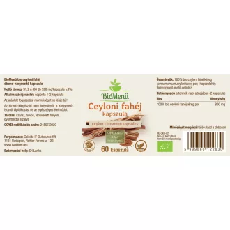 BioMenü kapsułki z ekologiczną cynamonem cejlońskim 60 szt. obraz produktu