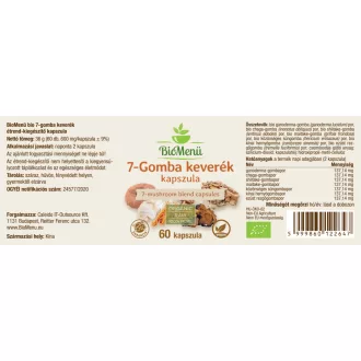BioMenü mieszanka 7 grzybów bio w kapsułkach 60 szt. obraz produktu