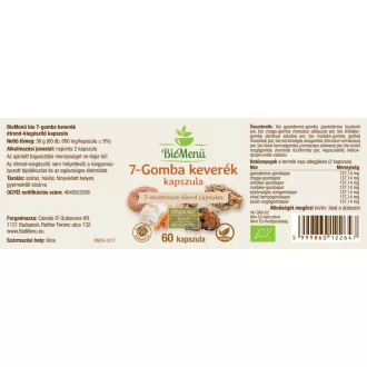 BioMenü mieszanka 7 grzybów bio w kapsułkach 60 szt. obraz produktu