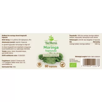 BioMenü ekologiczne kapsułki z moringą 60 szt. obraz produktu