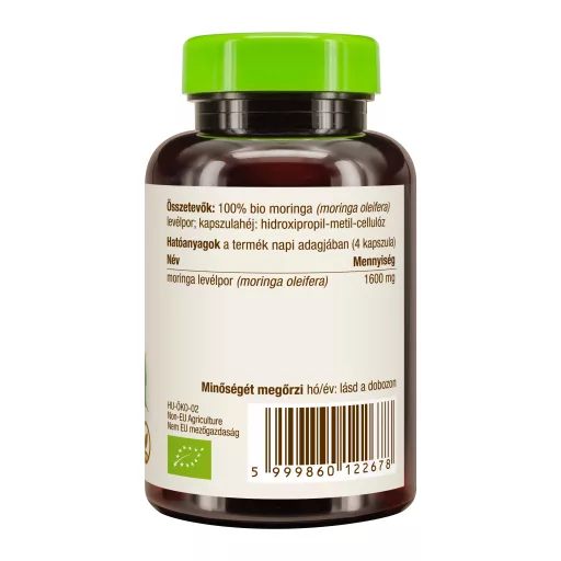 BioMenü ekologiczne kapsułki z moringą 60 szt. zdjęcie produktu po prawej