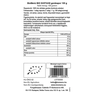 BioMenü proszek z bio shiitake 100 g obraz produktu