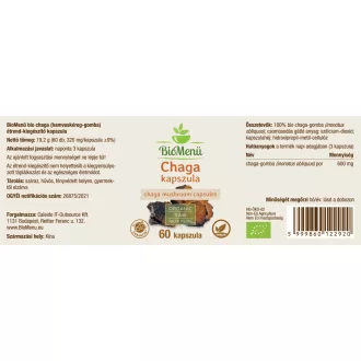 BioMenü ekologiczne kapsułki z grzybem chaga 60 szt. obraz produktu