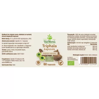 BioMenü kapsułki triphala ekologiczne 60 szt. obraz produktu