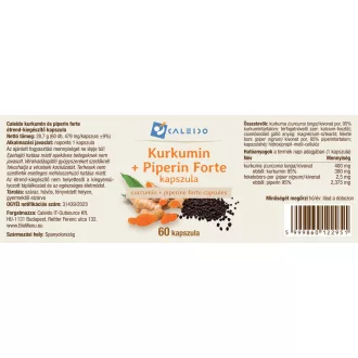 Caleido kapsułki z kurkuminą + piperyną forte, 60 szt. obraz produktu