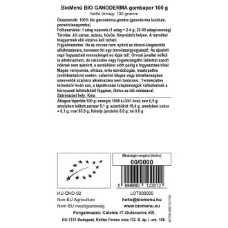 BioMenü ekologiczne proszek z grzybami cordyceps sinensis 100 g obraz produktu