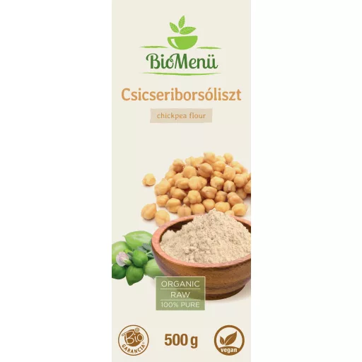 BioMenü ekologiczne mąka z ciecierzycy 500 g etykieta