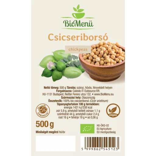 BioMenü ekologiczne ciecierzyca 500 g etykieta