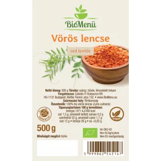 BioMenü soczewica czerwona ekologiczna 500 g obraz produktu