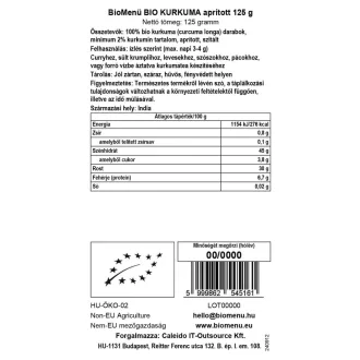 BioMenü kurkuma mielona ekologiczna 125 g obraz produktu