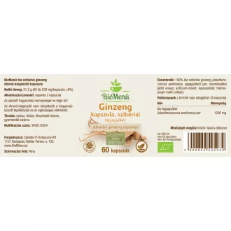 BioMenü bio kapsułki z żeń-szeniem syberyjskim 60 szt. obraz produktu