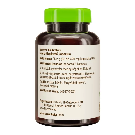 BioMenü ekologiczne kapsułki brahmi 60 szt.