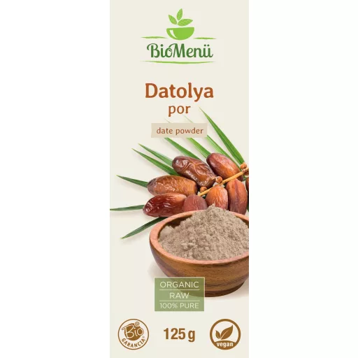 BioMenü ekologiczne proszek z daktyli 125 g etykieta