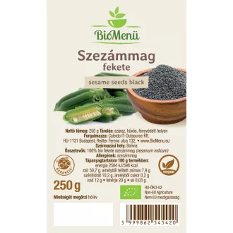 BioMenü organiczne czarne nasiona sezamu 250 g obraz produktu