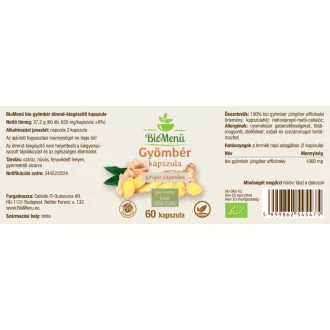 BioMenü bio kapsułki z imbirem 60 szt. obraz produktu