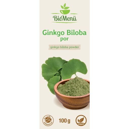 BioMenü bio ginkgo biloba w proszku 100 g etykieta